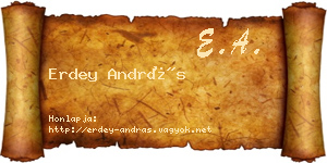 Erdey András névjegykártya